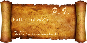 Peltz István névjegykártya